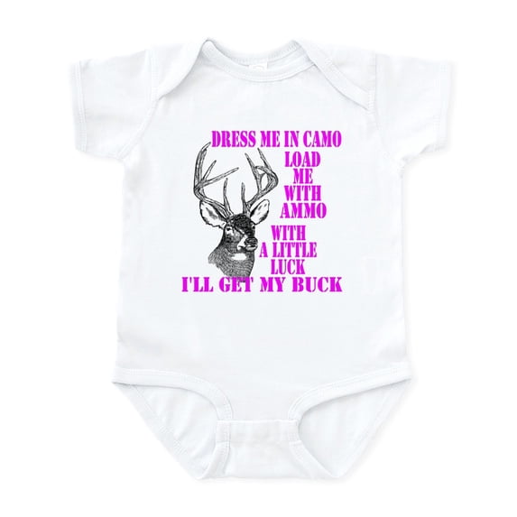 CafePress - DRESS ME IN CAMO Body Suit - Baby Light Bodysuit, Size Newborn - 24 Months