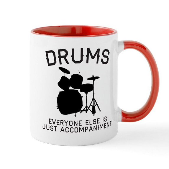 CafePress - DRUMS - 11 oz Ceramic Mug - Novelty Coffee Tea Cup