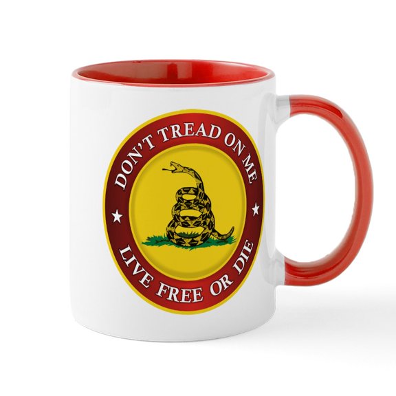 CafePress - DTOM Gadsden Flag (Logo) - 11 oz Ceramic Mug - Novelty Coffee Tea Cup