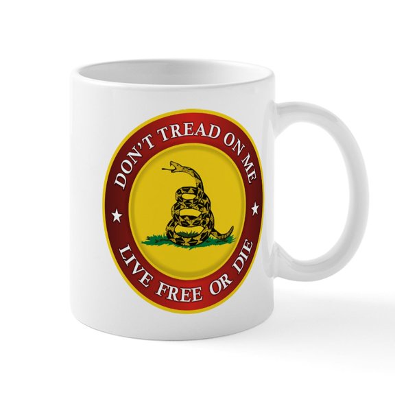 CafePress - DTOM Gadsden Flag (Logo) - 11 oz Ceramic Mug - Novelty Coffee Tea Cup