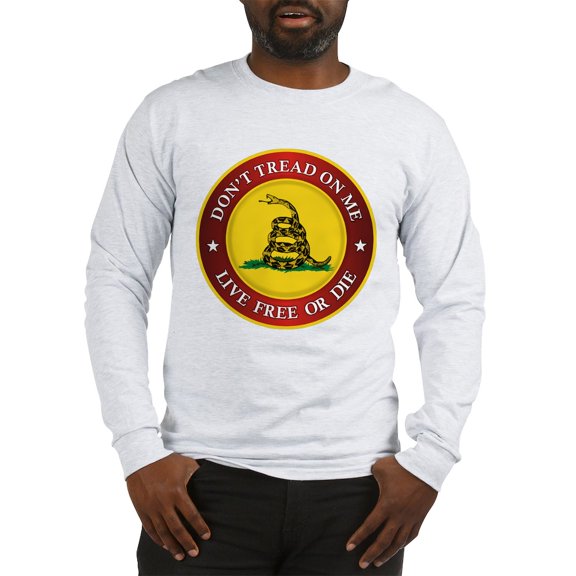CafePress - DTOM Gadsden Flag (Logo) Long Sleeve T Shirt - Unisex Cotton Long Sleeve T-Shirt