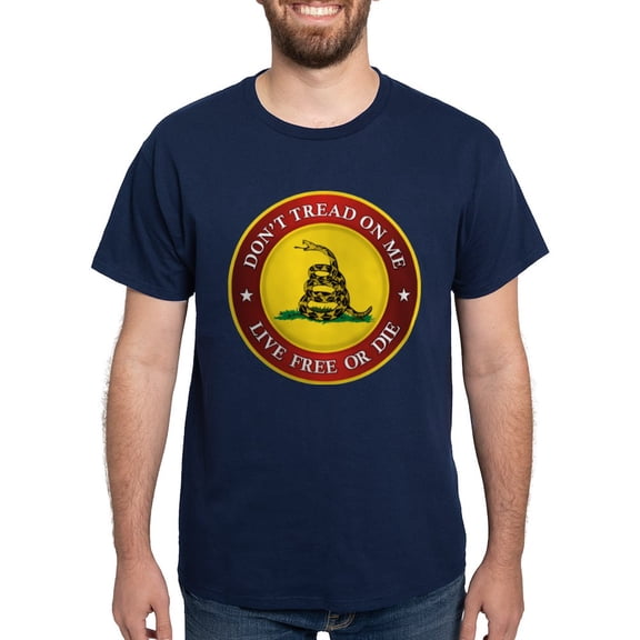 CafePress - DTOM Gadsden Flag (Logo) T Shirt - Men's Classic Graphic Cotton T-Shirt