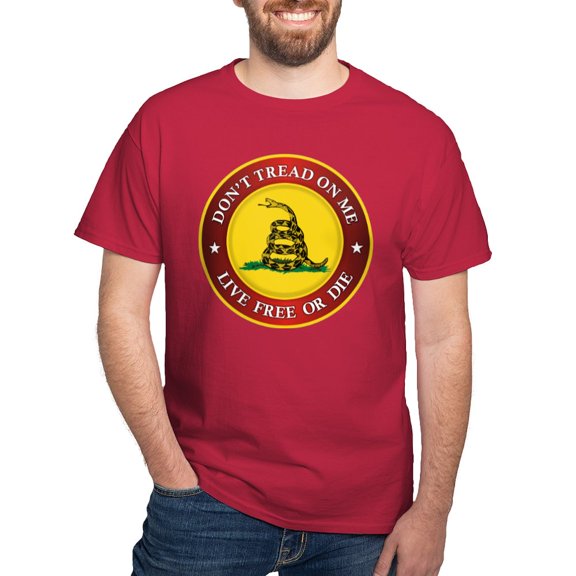 CafePress - DTOM Gadsden Flag (Logo) T Shirt - Men's Classic Graphic Cotton T-Shirt