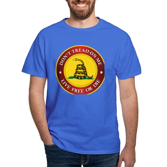 CafePress - DTOM Gadsden Flag (Logo) T Shirt - Men's Classic Graphic Cotton T-Shirt