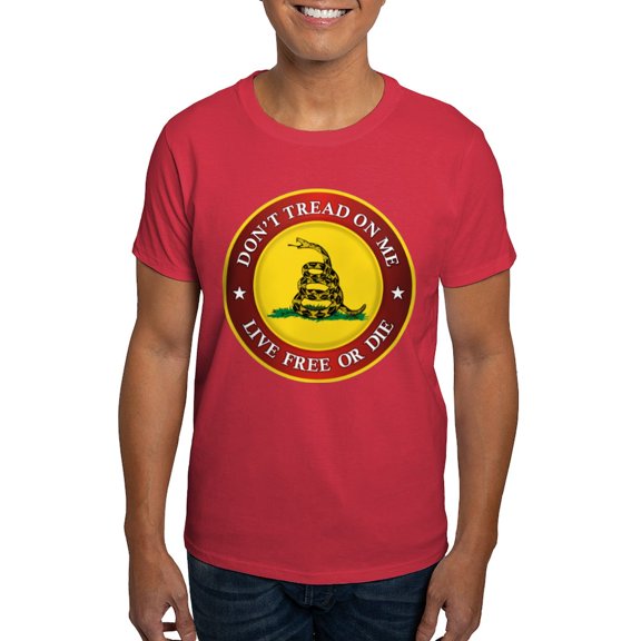 CafePress - DTOM Gadsden Flag (Logo) T Shirt - Men's Classic Graphic Cotton T-Shirt
