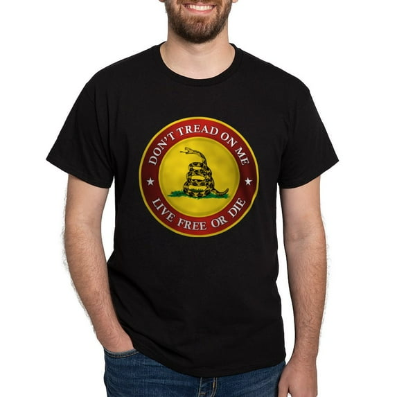 CafePress - DTOM Gadsden Flag (Logo) T Shirt - Men's Classic Graphic Cotton T-Shirt