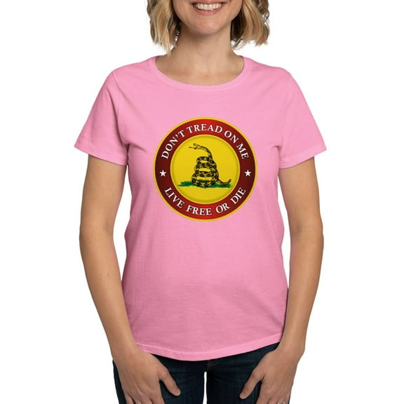 CafePress - DTOM Gadsden Flag (Logo) T Shirt - Women's Traditional Fit Dark T-Shirt