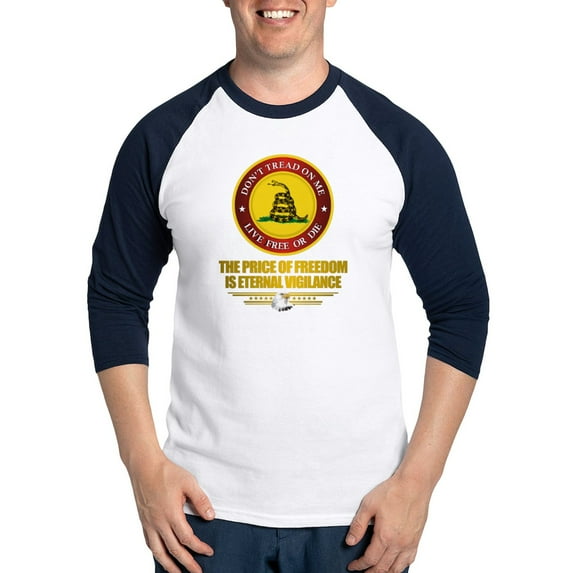 CafePress - (DTOM) The Price Of Freedom Baseball Jersey - Cotton Baseball Jersey, 3/4 Raglan Sleeve Shirt