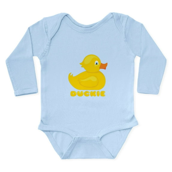 CafePress - DUCKIE Body Suit - Long Sleeve Cotton Baby Bodysuit