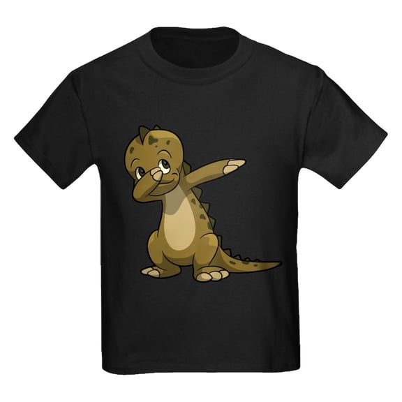 CafePress - Dabbing Dinosaur T Shirt - Dark T-Shirt Kids XS-XL