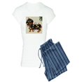thumbnail image 1 of CafePress - Dachshund (Blk/Tan) Tangled In Christmas Lights Wo - Women's Light Pajamas, 1 of 1
