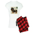 thumbnail image 1 of CafePress - Dachshund (Blk/Tan) Tangled In Christmas Lights Wo - Women's Light Pajamas, 1 of 1