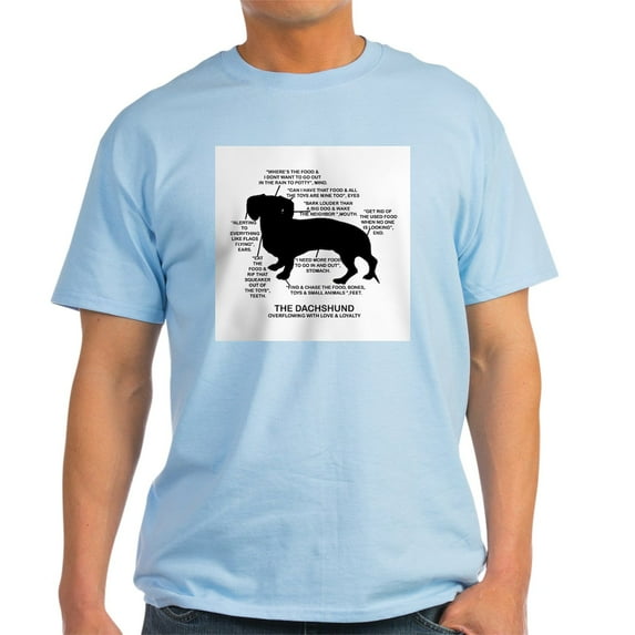 CafePress - Dachshund Chart Light T Shirt - Men's Classic Graphic T-Shirt