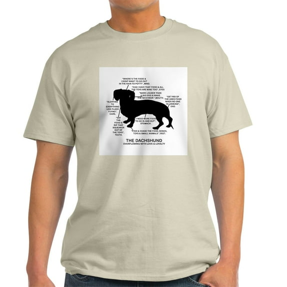 CafePress - Dachshund Chart Light T Shirt - Men's Classic Graphic T-Shirt