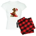 thumbnail image 1 of CafePress - Dachshund Christmas Women's Light Pajamas - Women's Short Sleeve Print T-Shirt and Pants Light Cotton Pajama Set, 1 of 7