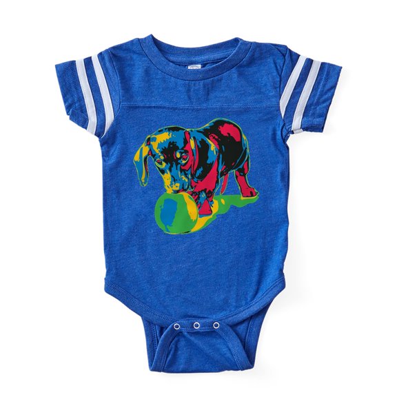 CafePress - Dachshund - Cute Infant Baby Football Bodysuit