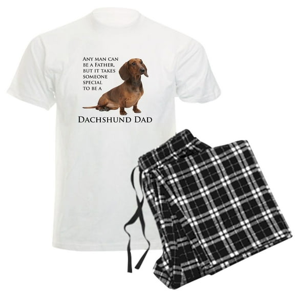 CafePress - Dachshund Dad Men's Light Pajamas - Men's Light Loose Fit Cotton Pajama Set