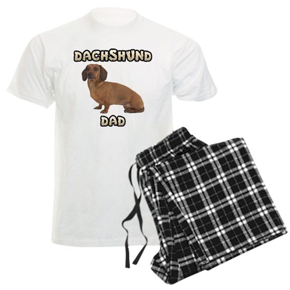 CafePress - Dachshund Dad Men's Light Pajamas - Men's Light Loose Fit Cotton Pajama Set