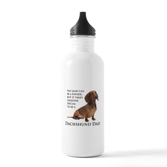 CafePress - Dachshund Dad Stainless Water Bottle 1 - Stainless Steel Water Bottle, Sports Bottle, 1.0L