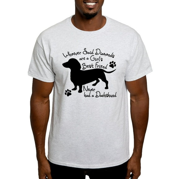 CafePress - Dachshund: Girls Best Friend Light T Shirt - Men's Classic Graphic T-Shirt
