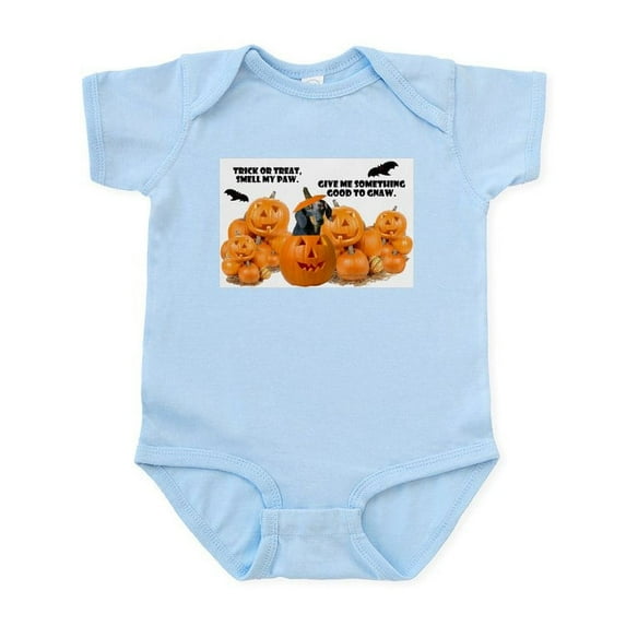 CafePress - Dachshund Halloween (Black & Tan) Infant Bodysuit - Baby Light Bodysuit, Size Newborn - 24 Months
