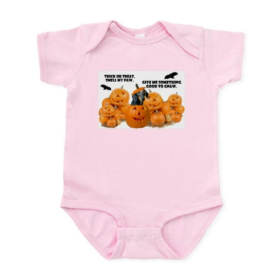 CafePress - Dachshund Halloween (Black & Tan) Infant Bodysuit - Baby Light Bodysuit, Size Newborn - 24 Months