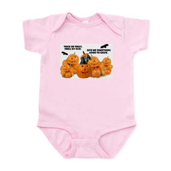 CafePress - Dachshund Halloween (Black & Tan) Infant Bodysuit - Baby Light Bodysuit, Size Newborn - 24 Months