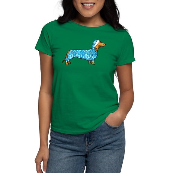 CafePress - Dachshund In Women's Classic T Shirt - Women's Traditional Fit Dark T-Shirt