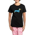 thumbnail image 1 of CafePress - Dachshund In Women's Dark Pajamas - Women's Short Sleeve Print T-Shirt and Pants Dark Cotton Pajama Set, 1 of 7