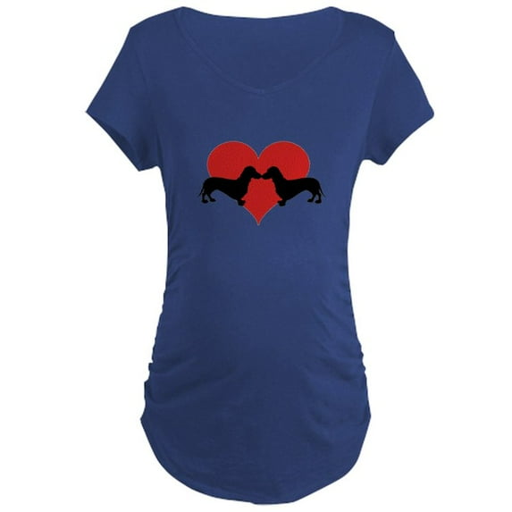 CafePress - Dachshund Love Maternity T Shirt - Maternity Dark T-Shirt