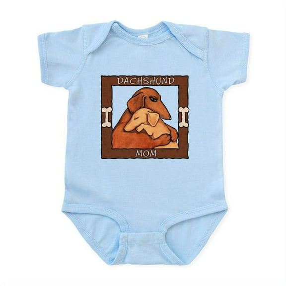 CafePress - Dachshund Mom Hug Infant Bodysuit - Baby Light Bodysuit, Size Newborn - 24 Months