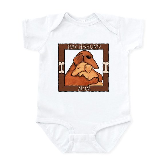 CafePress - Dachshund Mom Hug Infant Bodysuit - Baby Light Bodysuit, Size Newborn - 24 Months