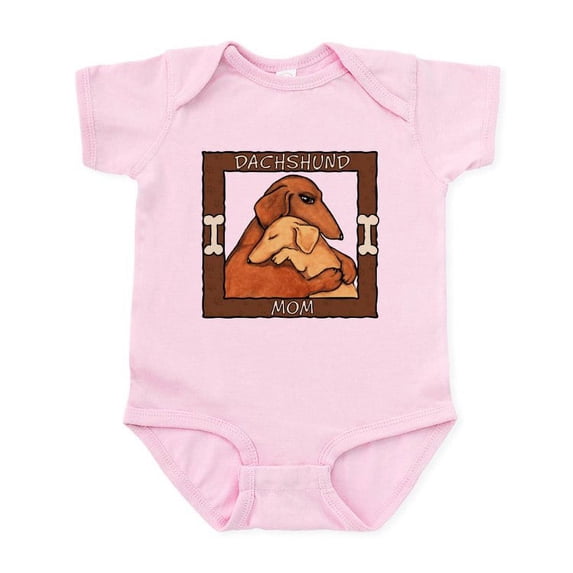 CafePress - Dachshund Mom Hug Infant Bodysuit - Baby Light Bodysuit, Size Newborn - 24 Months