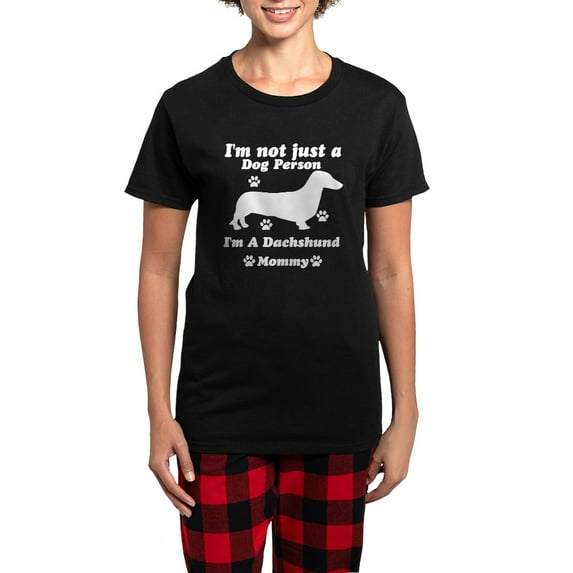 CafePress - Dachshund Mommy Women's Dark Pajamas - Women's Short Sleeve Print T-Shirt and Pants Dark Cotton Pajama Set