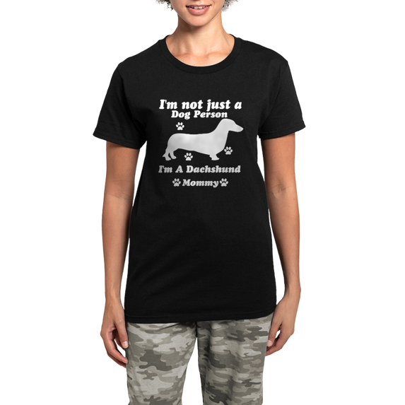 CafePress - Dachshund Mommy Women's Dark Pajamas - Women's Short Sleeve Print T-Shirt and Pants Dark Cotton Pajama Set