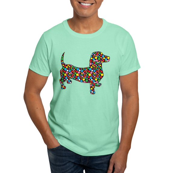 CafePress - Dachshund Polka Dots Dark T Shirt - Men's Classic Graphic Cotton T-Shirt