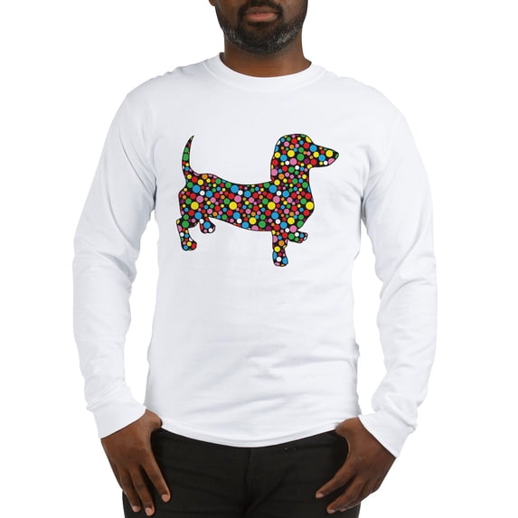CafePress - Dachshund Polka Dots Long Sleeve T Shirt - Unisex Cotton Long Sleeve T-Shirt