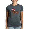 thumbnail image 1 of CafePress - Dachshund (Red) Tangled In Christmas Lights Women - Women's Traditional Fit Dark T-Shirt, 1 of 4