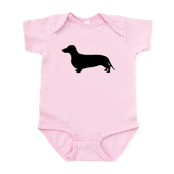 CafePress - Dachshund Silhouette Baby Light Bodysuit - Baby Light Bodysuit, Size Newborn - 24 Months