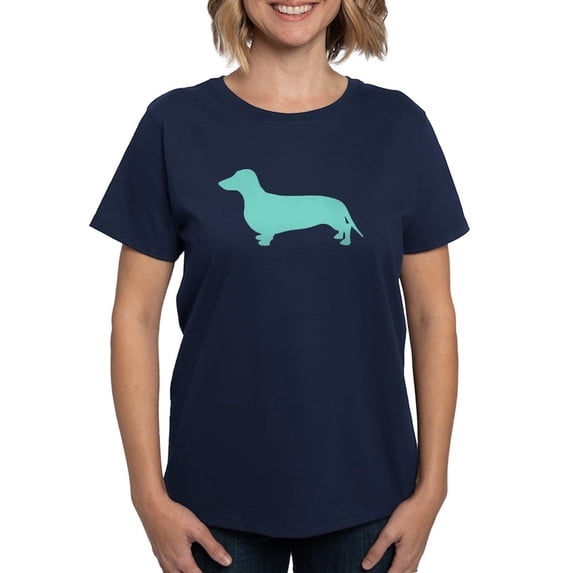 CafePress - Dachshund Silhouette Women's Classic T Shirt - Women's Traditional Fit Dark T-Shirt