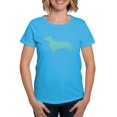 thumbnail image 1 of CafePress - Dachshund Silhouette Women's Classic T Shirt - Women's Traditional Fit Dark T-Shirt, 1 of 4