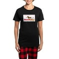 thumbnail image 1 of CafePress - Dachshund Women's Dark Pajamas - Women's Short Sleeve Print T-Shirt and Pants Dark Cotton Pajama Set, 1 of 7