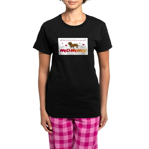 CafePress - Dachshund Women's Dark Pajamas - Women's Short Sleeve Print T-Shirt and Pants Dark Cotton Pajama Set