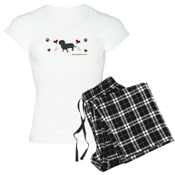 CafePress - Dachshund Women's Light Pajamas - Women's Short Sleeve Print T-Shirt and Pants Light Cotton Pajama Set