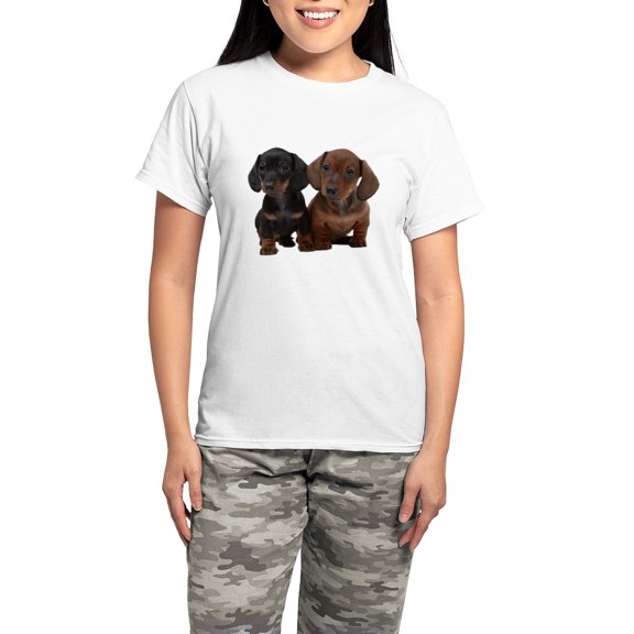 CafePress - Dachshunds Women's Light Pajamas - Women's Short Sleeve Print T-Shirt and Pants Light Cotton Pajama Set