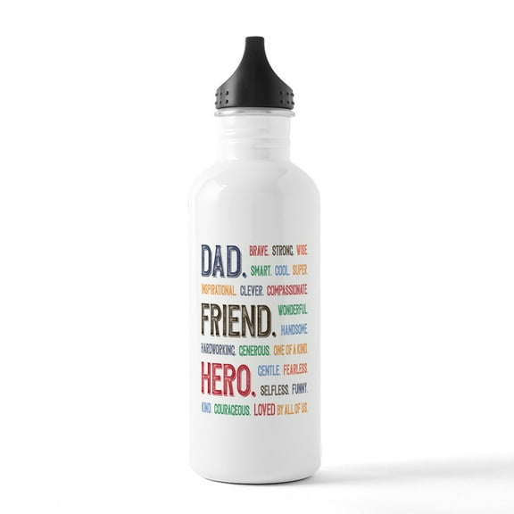 CafePress - Dad Hero Stainless Water Bottle 1 - Stainless Steel Water Bottle, Sports Bottle, 1.0L