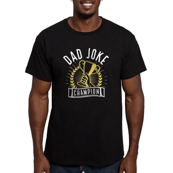 CafePress - Dad Joke Champion Men's Fitted T Shirt (Dark) - Men's Fitted T-Shirt