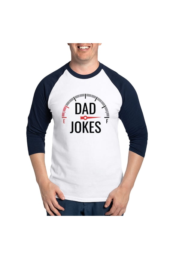 - Dad Jokes Full Baseball Jersey - Cotton Baseball Jersey, 3/4 Raglan Sleeve Shirt