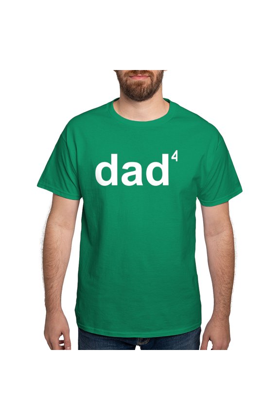 - Dad Of Four Dark T Shirt - Men's Classic Graphic Cotton T-Shirt