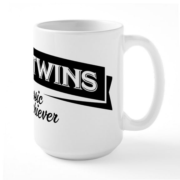 CafePress - Dad Of Twins Classic Over - 15 oz Ceramic Large White Novelty Mug
